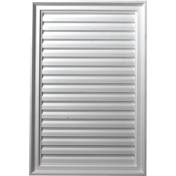 Ekena Millwork Vertical Urethane Gable Vent Louver, Non-Functional, 24"W x 19"H - GVVE24X19D