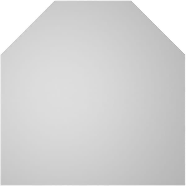 Ekena Millwork Octagonal Top Surface Mount PVC Gable Vent w/ 2"W x 1-1/2"P Brickmould Frame, 16"W x 16"H - GVPOT16X1602SN