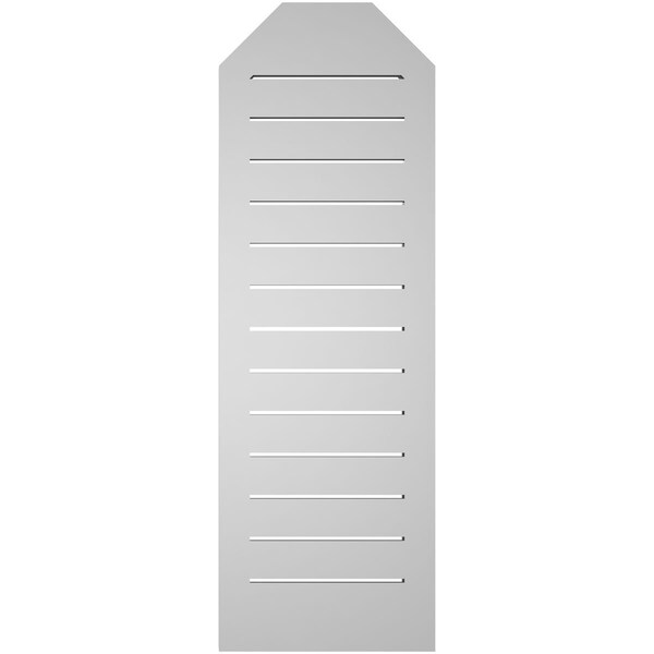 Ekena Millwork Octagonal Top Surface Mount PVC Gable Vent w/ 2"W x 1-1/2"P Brickmould Frame, 14"W x 42"H - GVPOT14X4202SF