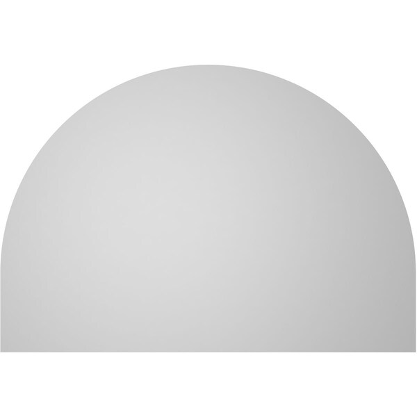 Ekena Millwork Round Top Surface Mount PVC Gable Vent w/ 2"W x 2"P Brickmould Sill Frame, 26"W x 18"H - GVPRT26X1803SN