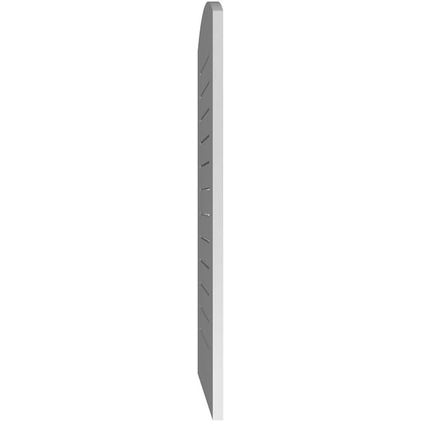 Ekena Millwork Arch Top Surface Mount PVC Gable Vent: Non-Functional, w/ 3-1/2"W x 1"P Standard Frame, 18"W x 40"H - GVPAR18X4001SN