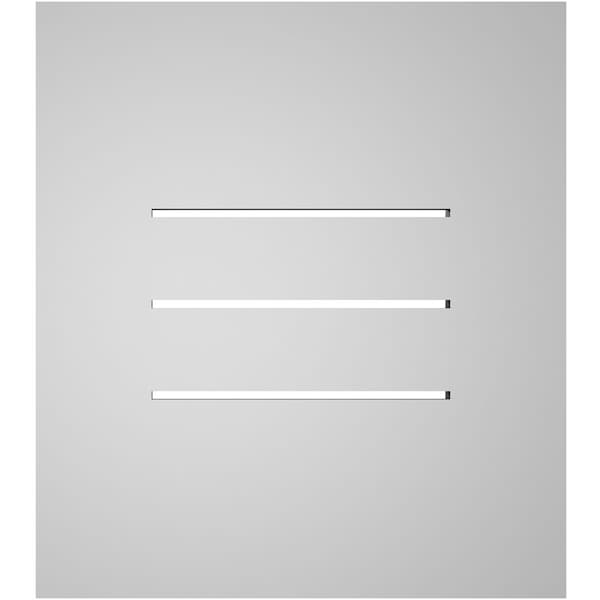 Ekena Millwork Vertical Surface Mount PVC Gable Vent: Functional, w/ 3-1/2"W x 1"P Standard Frame, 16"W x 18"H - GVPVE16X1801SF