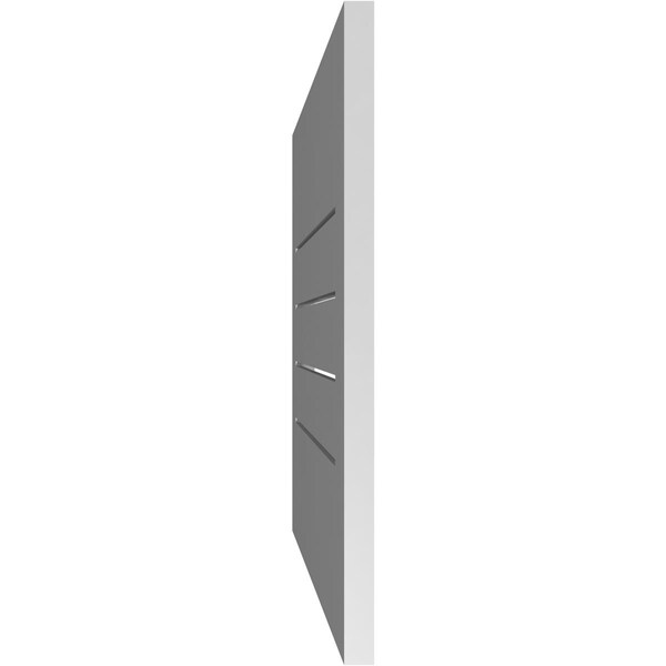 Ekena Millwork Vertical Surface Mount PVC Gable Vent: Functional, w/ 3-1/2"W x 1"P Standard Frame, 32"W x 22"H - GVPVE32X2201SF