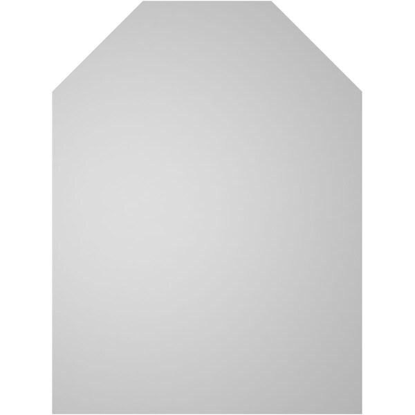 Ekena Millwork Octagonal Top Surface Mount PVC Gable Vent w/ 2"W x 2"P Brickmould Sill Frame, 12"W x 16"H - GVPOT12X1603SN