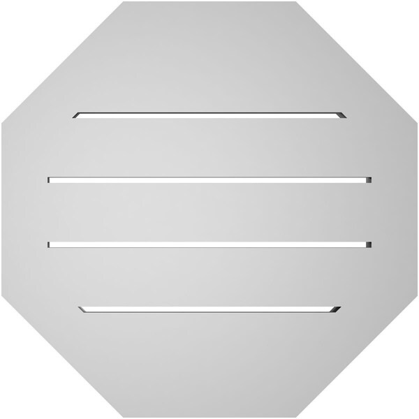 Ekena Millwork Octagonal Surface Mount PVC Gable Vent: Functional, w/ 2"W x 2"P Brickmould Sill Frame, 18"W x 18"H - GVPOC18X1803SF