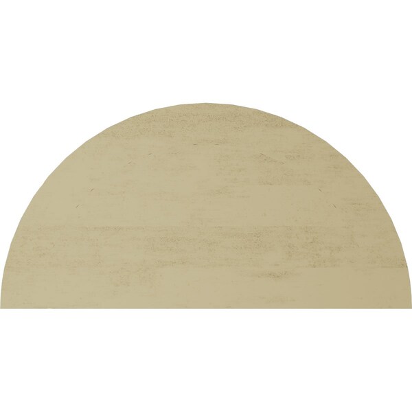 Ekena Millwork Timberthane Rough Sawn Half Round Faux Wood Non-Functional Gable Vent, Primed Tan, 24"W x 12"H - GVURHR24X12DRSPR