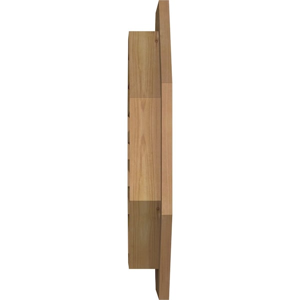 Ekena Millwork Octagonal Gable Vent Functional, Western Red Cedar Gable Vent w/1" x 4" Flat Trim Frame, 30"W x 30"H - GVWOC30X3001SFUWR