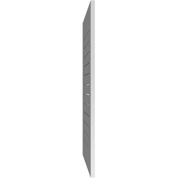 Ekena Millwork Vertical Surface Mount PVC Gable Vent: Functional, w/ 3-1/2"W x 1"P Standard Frame, 24"W x 42"H - GVPVE24X4201SF
