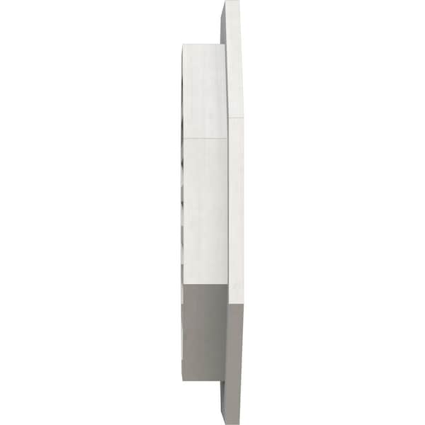 Ekena Millwork Octagonal Gable Vent Functional, Western Red Cedar Gable Vent w/1" x 4" Flat Trim Frame, 34"W x 34"H - GVWOC34X3401RFPWR