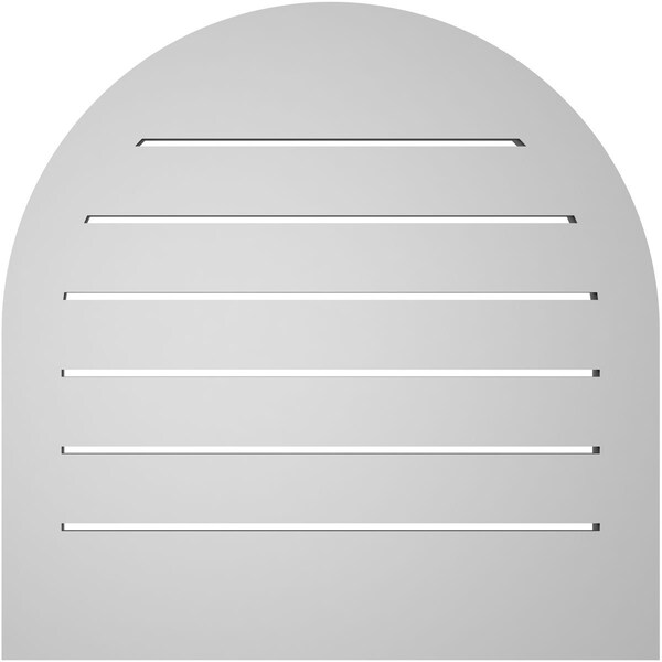Ekena Millwork Round Top Surface Mount PVC Gable Vent: Functional, w/ 2"W x 2"P Brickmould Sill Frame, 22"W x 22"H - GVPRT22X2203SF