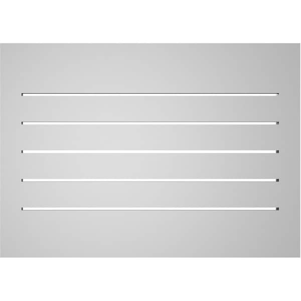 Ekena Millwork Vertical Surface Mount PVC Gable Vent: Functional, w/ 2"W x 2"P Brickmould Sill Frame, 28"W x 20"H - GVPVE28X2003SF