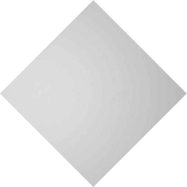 Ekena Millwork Diamond Surface Mount PVC Gable Vent: Functional, w/ 3-1/2"W x 1"P Standard Frame, 34"W x 34"H - GVPDI34X3401SF
