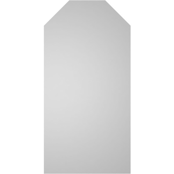 Ekena Millwork Octagonal Top Surface Mount PVC Gable Vent w/ 2"W x 2"P Brickmould Sill Frame, 20"W x 40"H - GVPOT20X4003SN