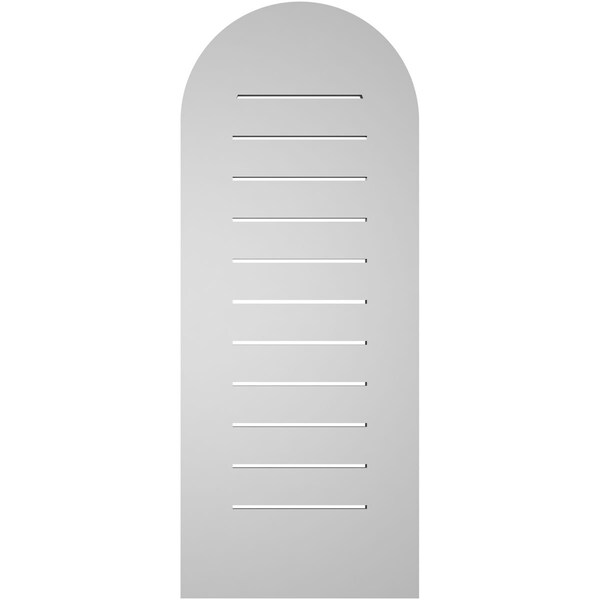 Ekena Millwork Round Top Surface Mount PVC Gable Vent: Functional, w/ 3-1/2"W x 1"P Standard Frame, 16"W x 40"H - GVPRT16X4001SF