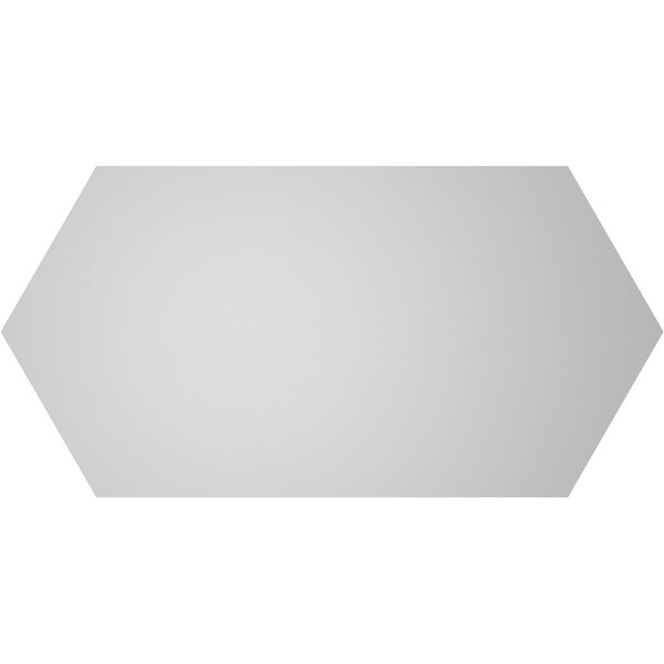 Ekena Millwork Half Round Surface Mount PVC Gable Vent w/ 2"W x 1-1/2"P Brickmould Frame, 42"W x 21"H - GVPHR42X2102SN