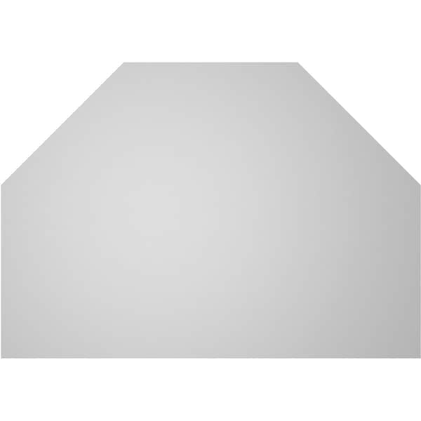 Ekena Millwork Octagonal Top Surface Mount PVC Gable Vent w/ 2"W x 1-1/2"P Brickmould Frame, 34"W x 24"H - GVPOT34X2402SN