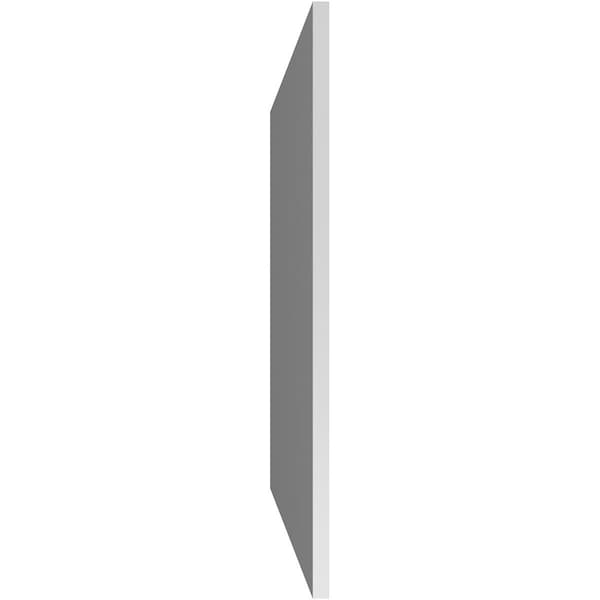 Ekena Millwork Vertical Surface Mount PVC Gable Vent: Non-Functional, w/3-1/2"W x 1"H, Standard Frame, 40"W x 36"H - GVPVE40X3601SN