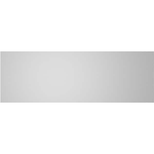 Ekena Millwork Vertical Surface Mount PVC Gable Vent: Non-Functional, w/3-1/2"W x 1"H, Standard Frame, 36"W x 12"H - GVPVE36X1201SN