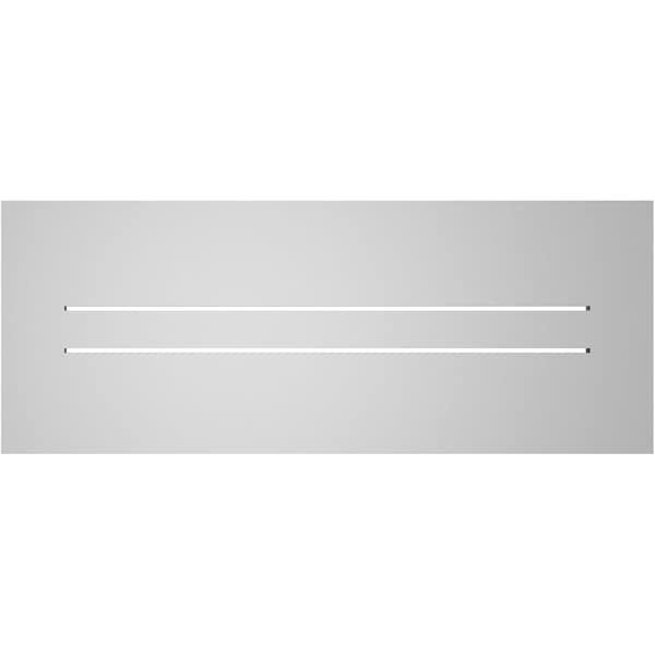 Ekena Millwork Vertical Surface Mount PVC Gable Vent: Functional, w/ 3-1/2"W x 1"P Standard Frame, 36"W x 14"H - GVPVE36X1401SF