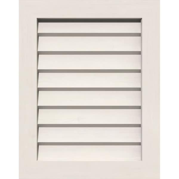 Ekena Millwork Vertical Gable Vent Non-Functional, PVC Gable Vent w/ 1" x 4" Flat Trim Frame, 34"W x 22"H - GVPVE34X2201DUN