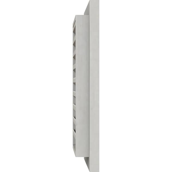 Ekena Millwork Vertical Gable Vent, Functional, Western Red Cedar Gable Vent w/ Brick Mould Face Frame, 34"W x 36"H - GVWVE34X3600SFPWR