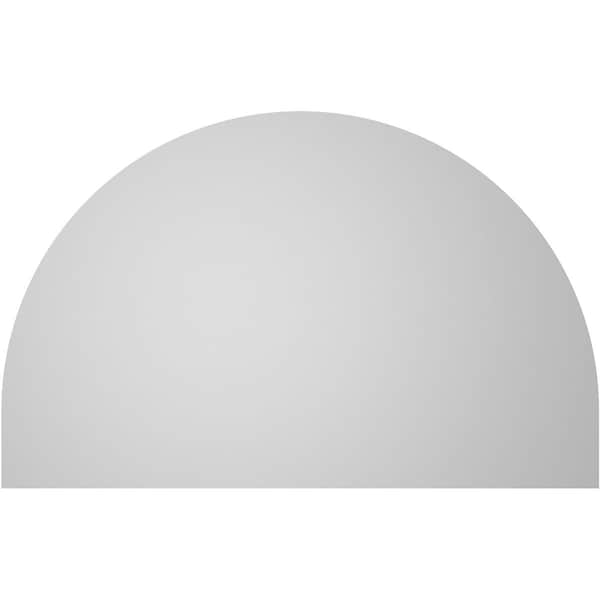 Ekena Millwork Round Top Surface Mount PVC Gable Vent: Non-Functional, w/ 3-1/2"W x 1"P Standard Frame, 38"W x 24"H - GVPRT38X2401SN