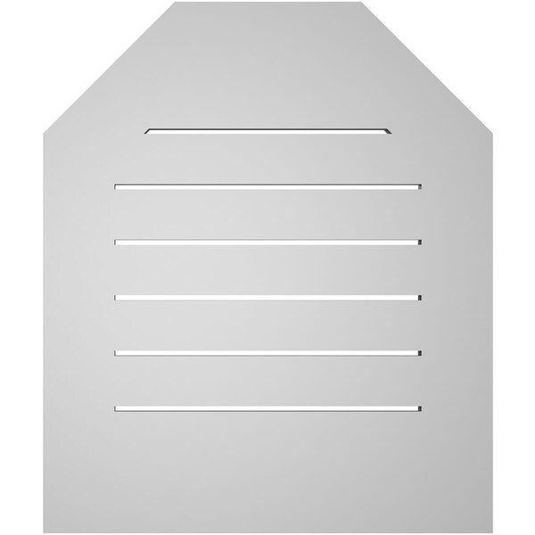 Ekena Millwork Octagonal Top Surface Mount PVC Gable Vent: Functional, w/ 3-1/2"W x 1"P Standard Frame, 22"W x 26"H - GVPOT22X2601SF