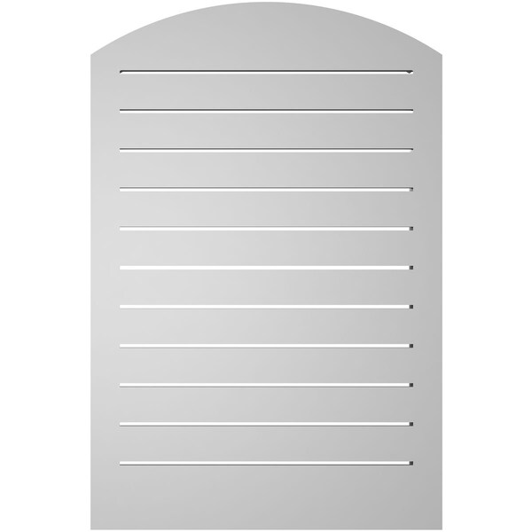 Ekena Millwork Arch Top Surface Mount PVC Gable Vent: Non-Functional, w/2"W x 1-1/2"P Brickmould Frame, 24"W x 34"H - GVPAR24X3402SN