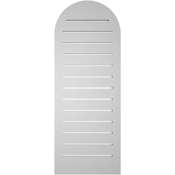 Ekena Millwork Round Top Surface Mount PVC Gable Vent: Functional, w/ 2"W x 1-1/2"P Brickmould Frame, 16"W x 42"H - GVPRT16X4202SF