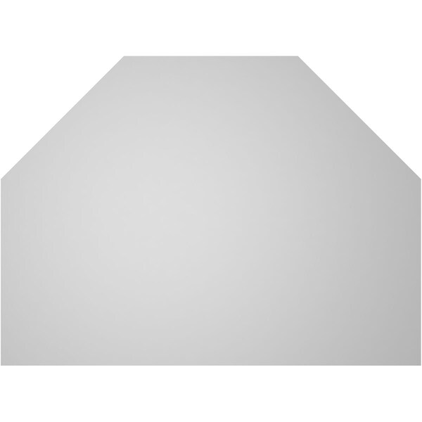 Ekena Millwork Octagonal Top Surface Mount PVC Gable Vent w/ 2"W x 1-1/2"P Brickmould Frame, 38"W x 28"H - GVPOT38X2802SN