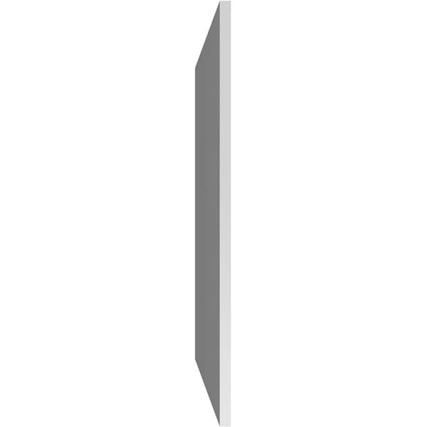 Ekena Millwork Vertical Surface Mount PVC Gable Vent: Non-Functional, w/3-1/2"W x 1"H, Standard Frame, 30"W x 38"H - GVPVE30X3801SN