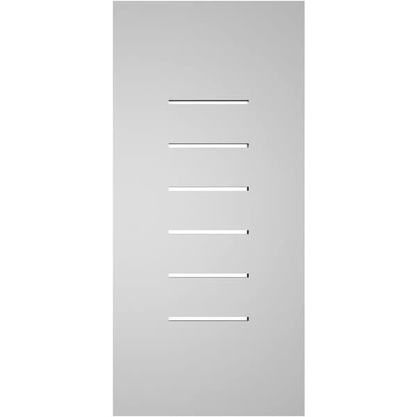 Ekena Millwork Vertical Surface Mount PVC Gable Vent: Functional, w/ 3-1/2"W x 1"P Standard Frame, 12"W x 26"H - GVPVE12X2601SF