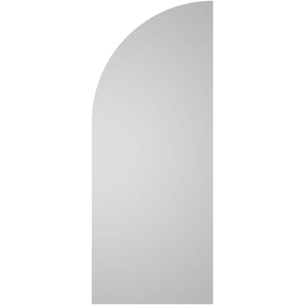 Ekena Millwork Quarter Round Top Right Surface Mount PVC Gable Vent w/ 3-1/2"W x 1"P Standard Frame, 16"W x 40"H - GVPQR16X4001SN