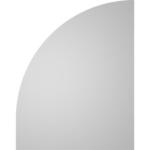 Ekena Millwork Quarter Round Top Right Surface Mount PVC Gable Vent w/ 2"W x 2"P Brickmould Sill Frame, 30"W x 38"H - GVPQR30X3803SN