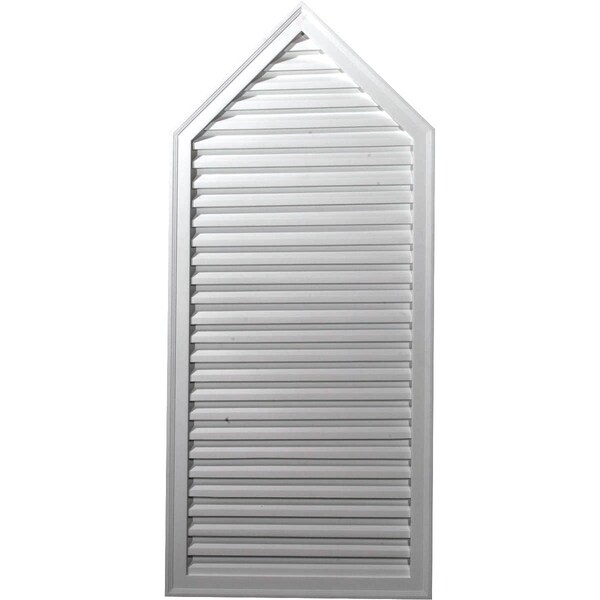 Ekena Millwork Peaked Urethane Gable Vent Louver, Non-Functional, 24"W x 45"H - GVPE24X45D