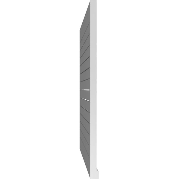 Ekena Millwork Vertical Surface Mount PVC Gable Vent: Functional, w/ 2"W x 2"P Brickmould Sill Frame, 38"W x 42"H - GVPVE38X4203SF