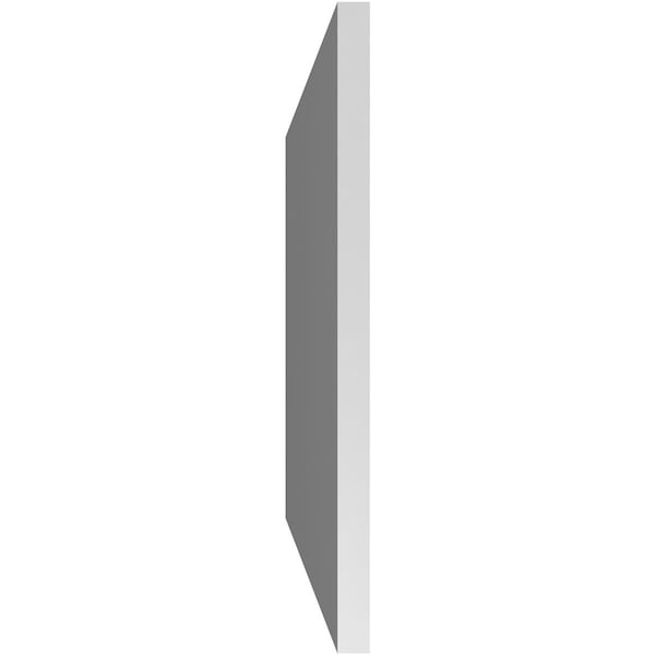 Ekena Millwork Vertical Surface Mount PVC Gable Vent: Non-Functional, w/3-1/2"W x 1"H, Standard Frame, 32"W x 20"H - GVPVE32X2001SN