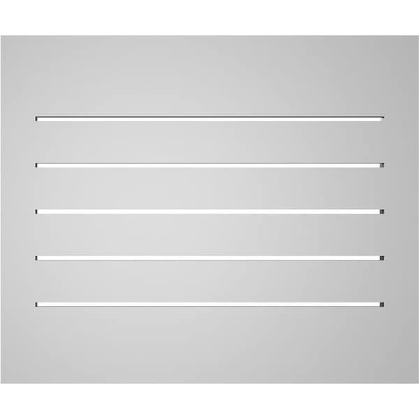 Ekena Millwork Vertical Surface Mount PVC Gable Vent: Functional, w/ 2"W x 2"P Brickmould Sill Frame, 24"W x 20"H - GVPVE24X2003SF
