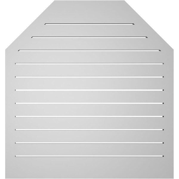 Ekena Millwork Octagonal Top Surface Mount PVC Gable Vent w/ 2"W x 2"P Brickmould Sill Frame, 34"W x 36"H - GVPOT34X3603SF