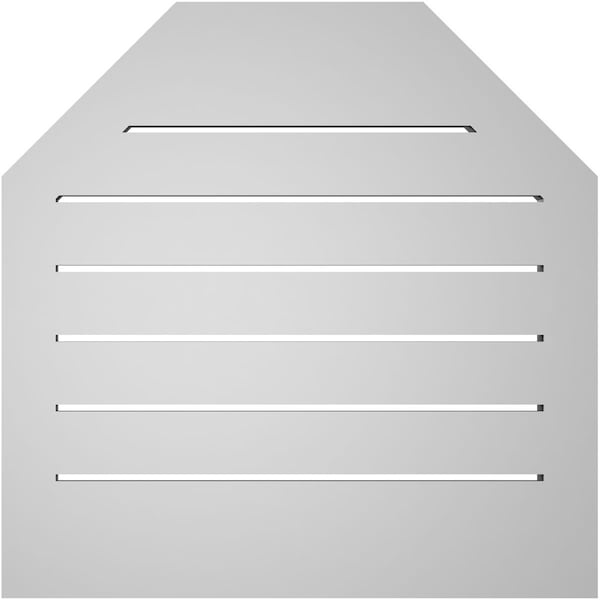 Ekena Millwork Octagonal Top Surface Mount PVC Gable Vent w/ 2"W x 2"P Brickmould Sill Frame, 22"W x 22"H - GVPOT22X2203SF