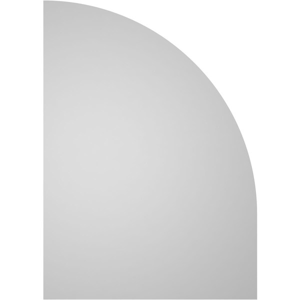 Ekena Millwork Quarter Round Top Left Surface Mount PVC Gable Vent w/ 3-1/2"W x 1"P Standard Frame, 30"W x 42"H - GVPQL30X4201SN
