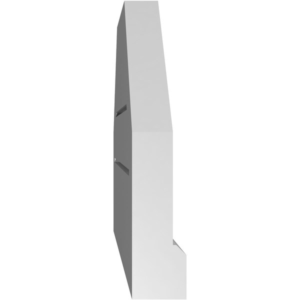 Ekena Millwork Octagonal Top Surface Mount PVC Gable Vent w/ 2"W x 2"P Brickmould Sill Frame, 20"W x 12"H - GVPOT20X1203SF