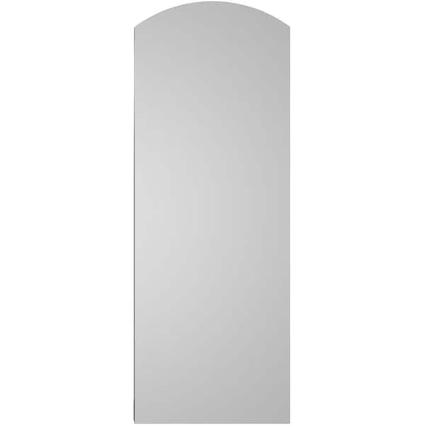 Ekena Millwork Arch Top Surface Mount PVC Gable Vent: Functional, w/ 2"W x 2"P Brickmould Sill Frame, 14"W x 38"H - GVPAR14X3803SF