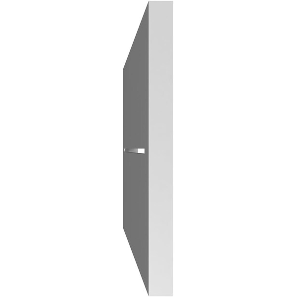 Ekena Millwork Vertical Surface Mount PVC Gable Vent: Functional, w/ 3-1/2"W x 1"P Standard Frame, 38"W x 12"H - GVPVE38X1201SF