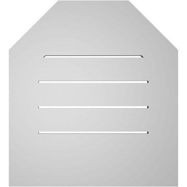 Ekena Millwork Octagonal Top Surface Mount PVC Gable Vent: Functional, w/ 3-1/2"W x 1"P Standard Frame, 20"W x 22"H - GVPOT20X2201SF