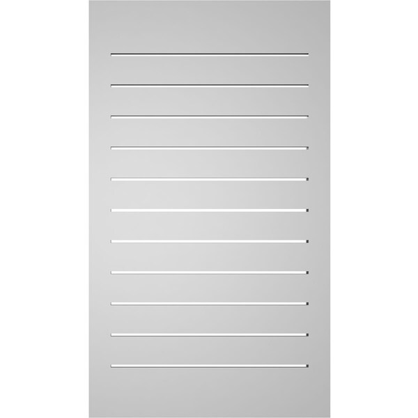 Ekena Millwork Vertical Surface Mount PVC Gable Vent: Functional, w/ 2"W x 1-1/2"P Brickmould Frame, 22"W x 38"H - GVPVE22X3802SF
