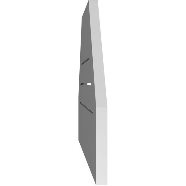 Ekena Millwork Octagonal Top Surface Mount PVC Gable Vent: Functional, w/ 3-1/2"W x 1"P Standard Frame, 38"W x 18"H - GVPOT38X1801SF