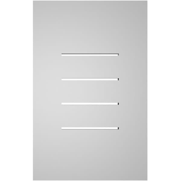 Ekena Millwork Vertical Surface Mount PVC Gable Vent: Functional, w/ 3-1/2"W x 1"P Standard Frame, 14"W x 22"H - GVPVE14X2201SF