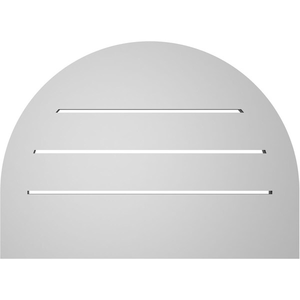 Ekena Millwork Round Top Surface Mount PVC Gable Vent: Functional, w/ 2"W x 2"P Brickmould Sill Frame, 22"W x 16"H - GVPRT22X1603SF