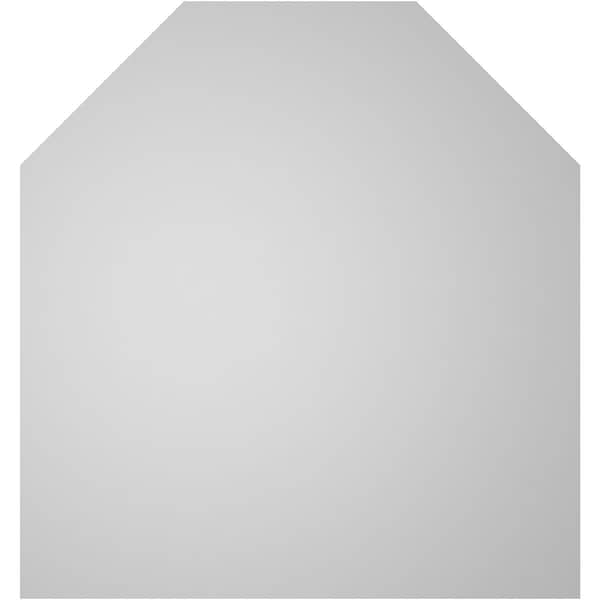 Ekena Millwork Octagonal Top Surface Mount PVC Gable Vent w/ 2"W x 2"P Brickmould Sill Frame, 30"W x 32"H - GVPOT30X3203SN